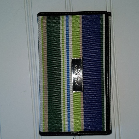 Kate Spade Striped Tri Fold Snap Wallet - Picture 11 of 11